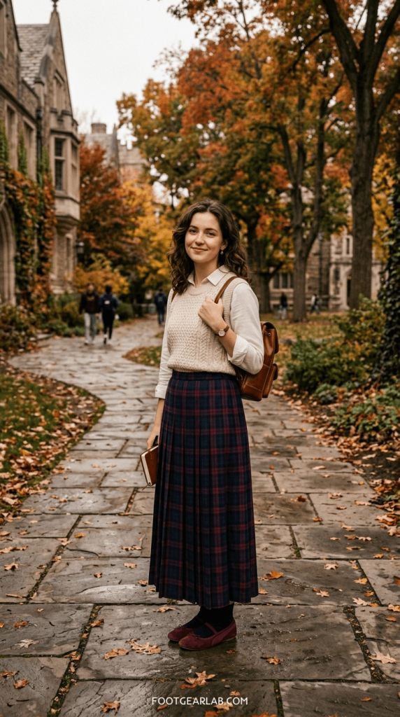 Preppy Chic Campus Look